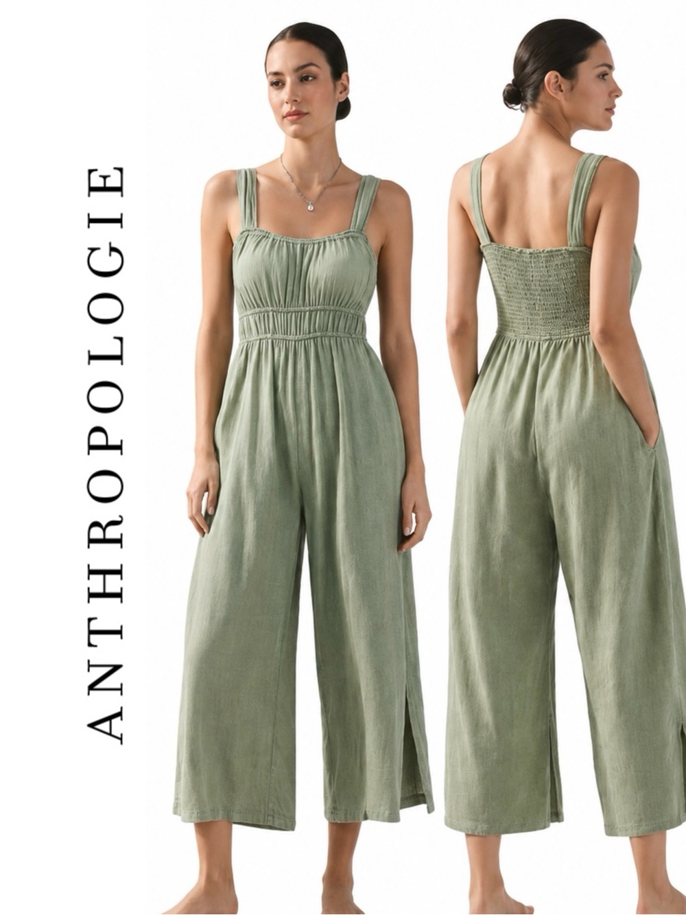 Anthropologie Celandine Simona Scoop-Neck Jumpsuit